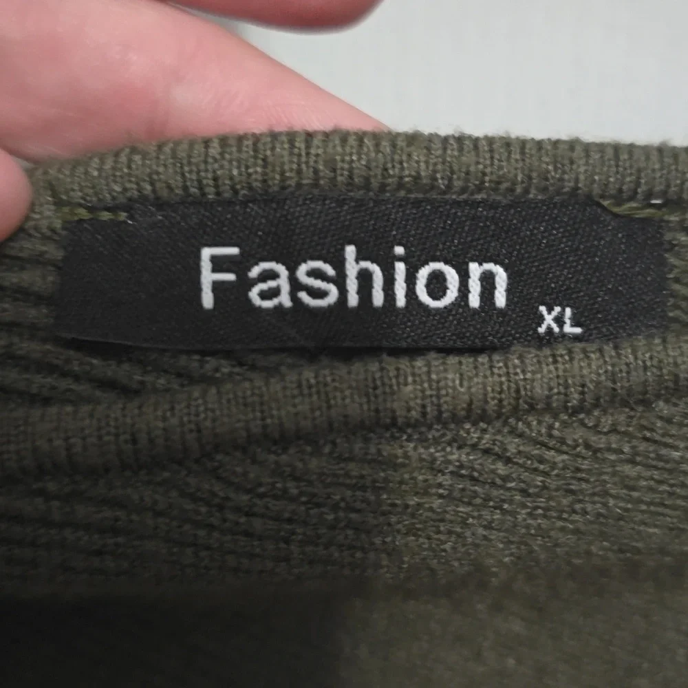 Green casual batwing sweater - Picture 5 of 7